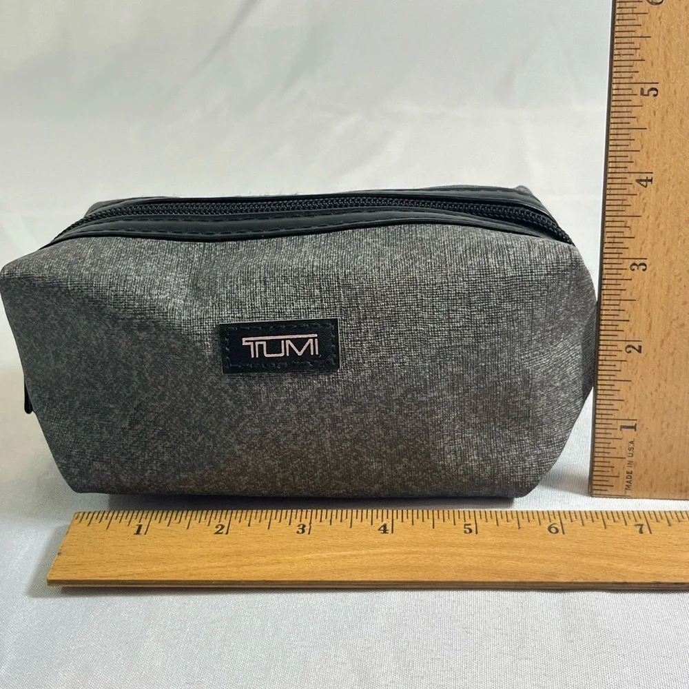 TUMI Toiletry Case Mini Gray/Black by TUMI for Delta